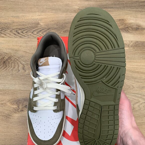 Nike Dunk Low Retro PRM "Medium Olive Hemp" (USED, Size 9.5M) - Picture 6 of 8